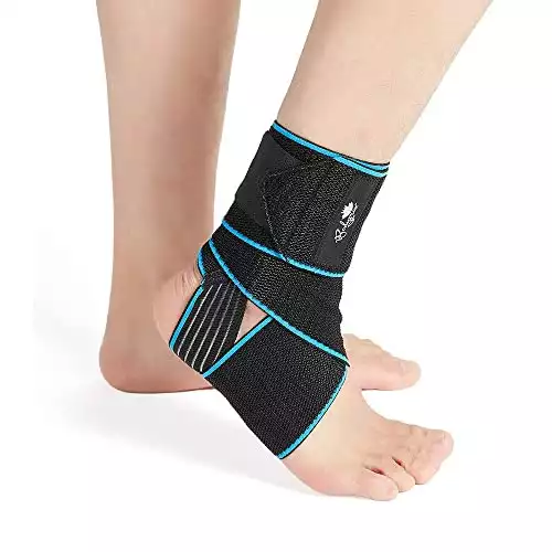 Ankle Support Brace 2 Pack, Adjustable Compression Ankle Braces for Sports Protection
