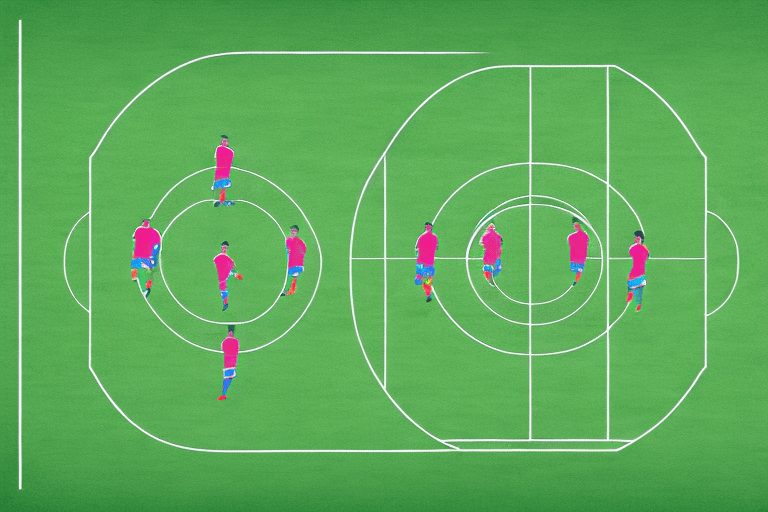 8v8 soccer formations on a soccer field