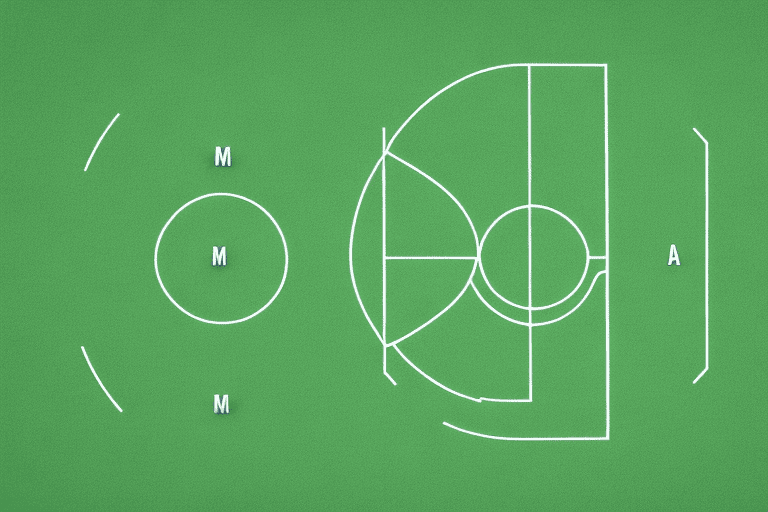 A u10 soccer field with its dimensions clearly marked